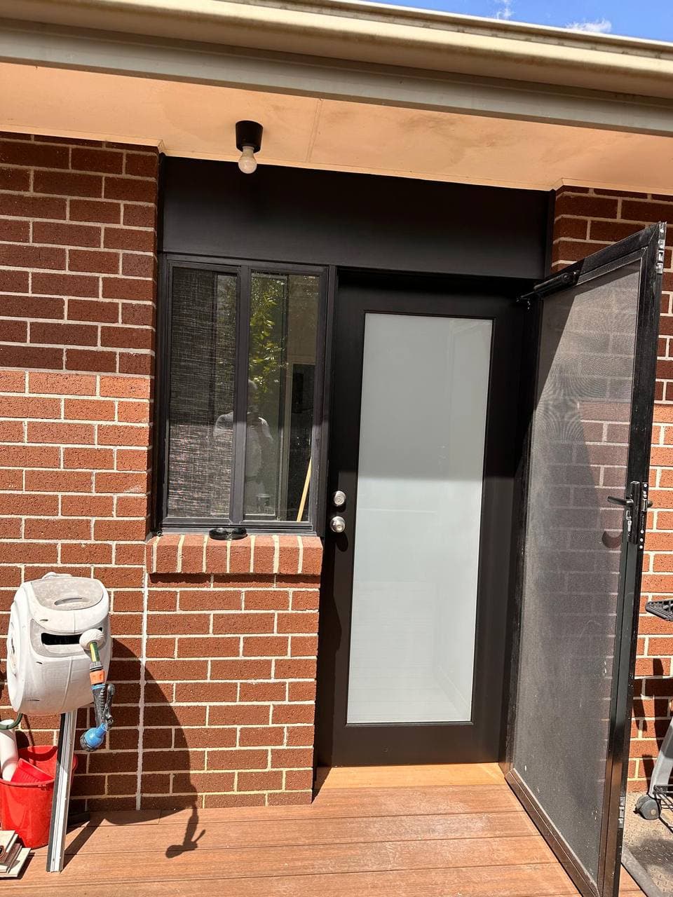 Front Entry Door — Gloss Black after